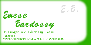 emese bardossy business card